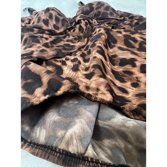 Miraclesuit Womens Plus Size 18W Swimsuit Brown Leopard Print V-Neck Twist Front - Picture 12 of 12